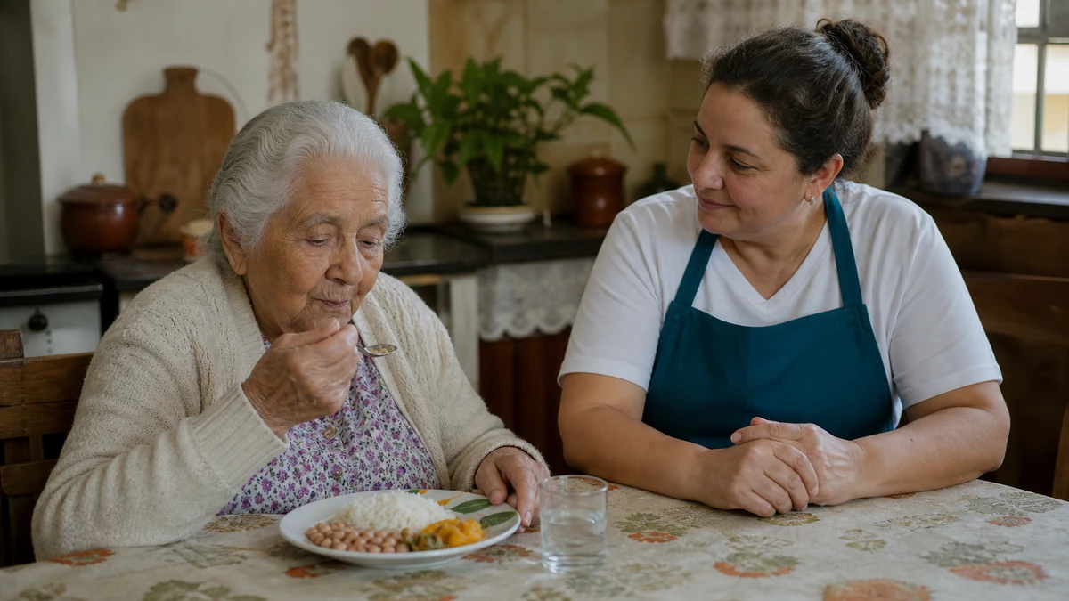 Idoso engasgando ao comer: sinais de alerta de disfagia